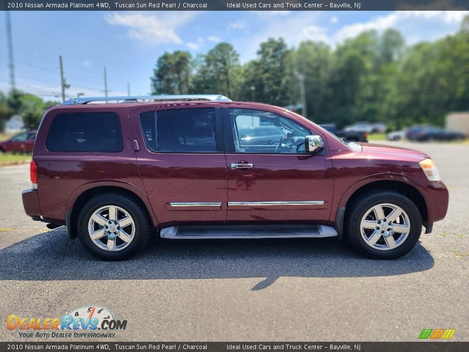 2010 Nissan Armada Platinum 4WD Tuscan Sun Red Pearl / Charcoal Photo #6