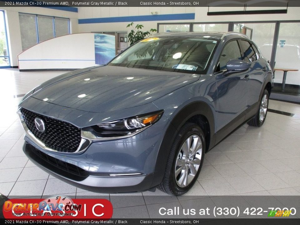 2021 Mazda CX-30 Premium AWD Polymetal Gray Metallic / Black Photo #1