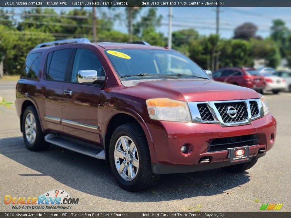 2010 Nissan Armada Platinum 4WD Tuscan Sun Red Pearl / Charcoal Photo #7