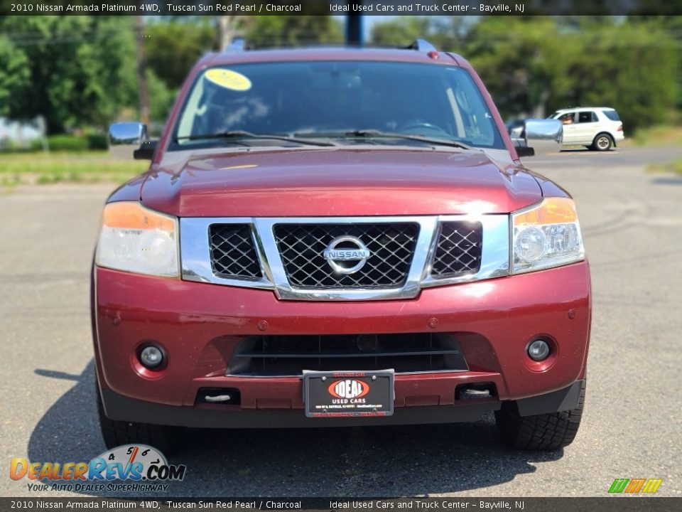 2010 Nissan Armada Platinum 4WD Tuscan Sun Red Pearl / Charcoal Photo #8