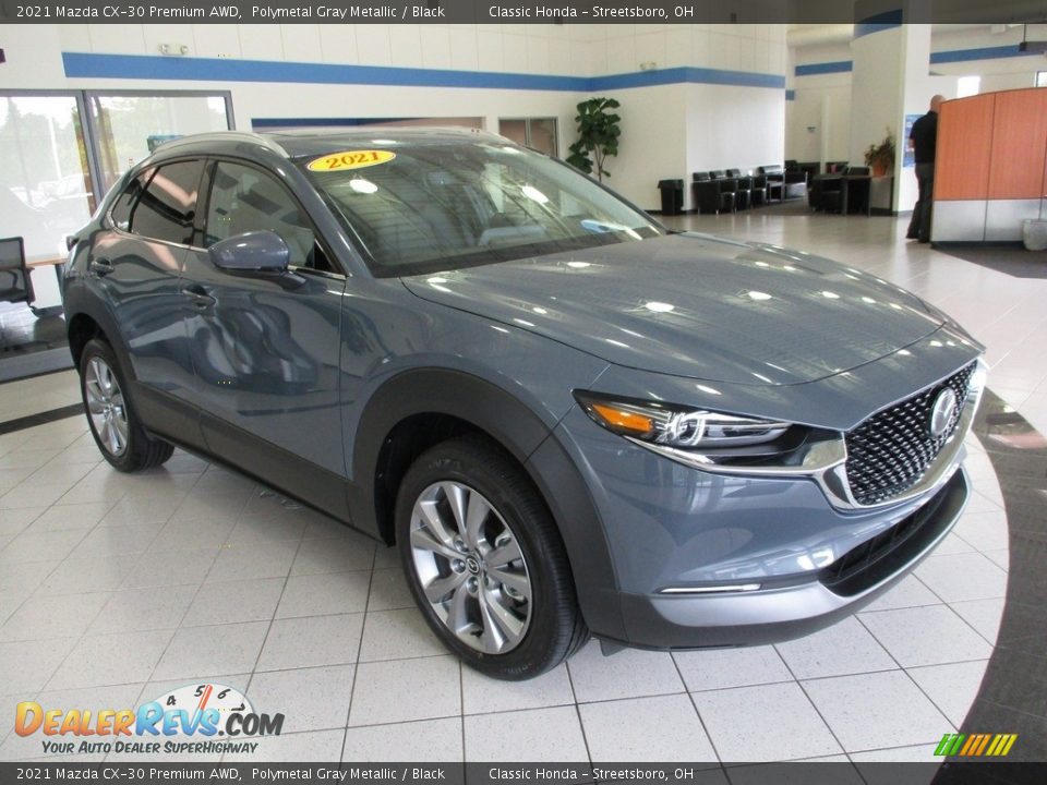 2021 Mazda CX-30 Premium AWD Polymetal Gray Metallic / Black Photo #3