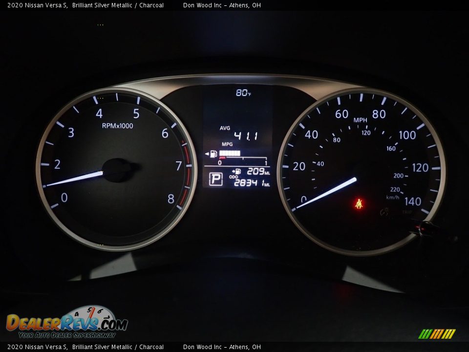 2020 Nissan Versa S Brilliant Silver Metallic / Charcoal Photo #28