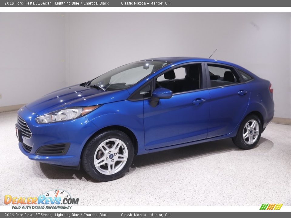 2019 Ford Fiesta SE Sedan Lightning Blue / Charcoal Black Photo #3