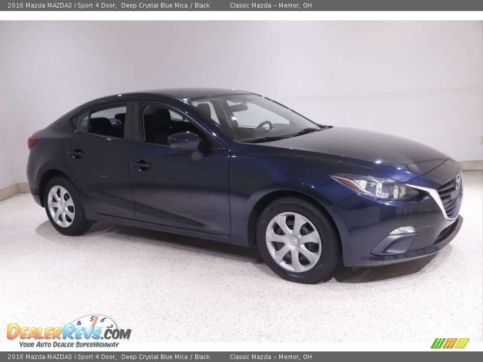 2016 Mazda MAZDA3 i Sport 4 Door Deep Crystal Blue Mica / Black Photo #1