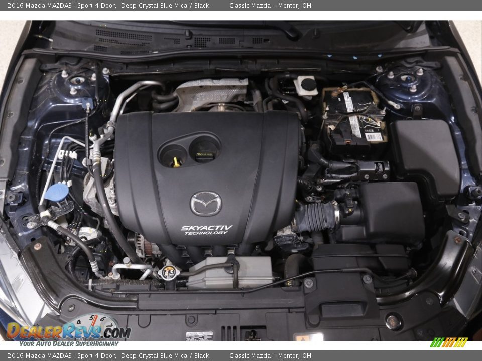 2016 Mazda MAZDA3 i Sport 4 Door Deep Crystal Blue Mica / Black Photo #18