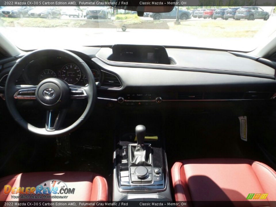 2022 Mazda CX-30 S Carbon Edition AWD Polymetal Gray Metallic / Red Photo #3