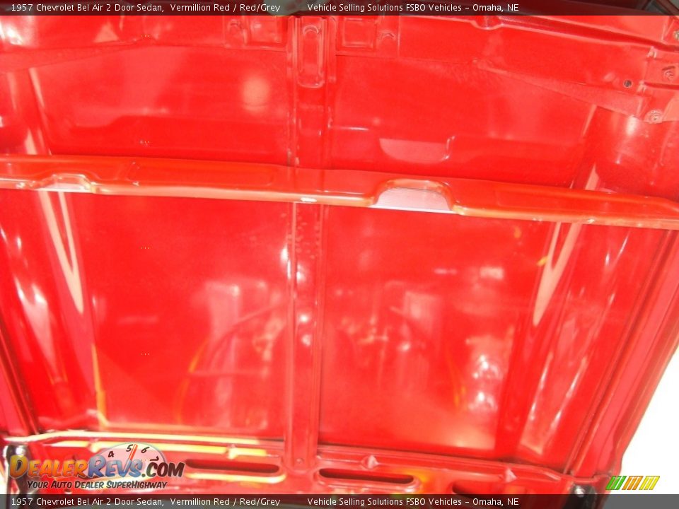 1957 Chevrolet Bel Air 2 Door Sedan Vermillion Red / Red/Grey Photo #19