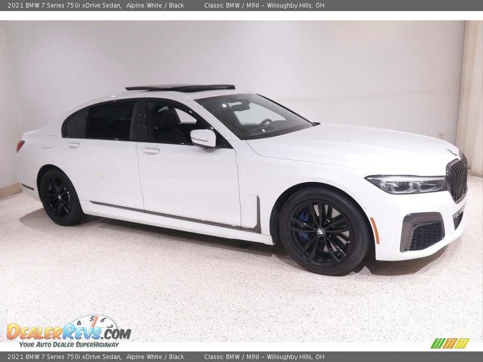 2021 BMW 7 Series 750i xDrive Sedan Alpine White / Black Photo #1