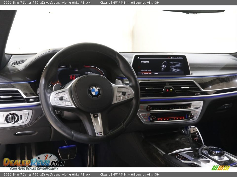 2021 BMW 7 Series 750i xDrive Sedan Alpine White / Black Photo #7