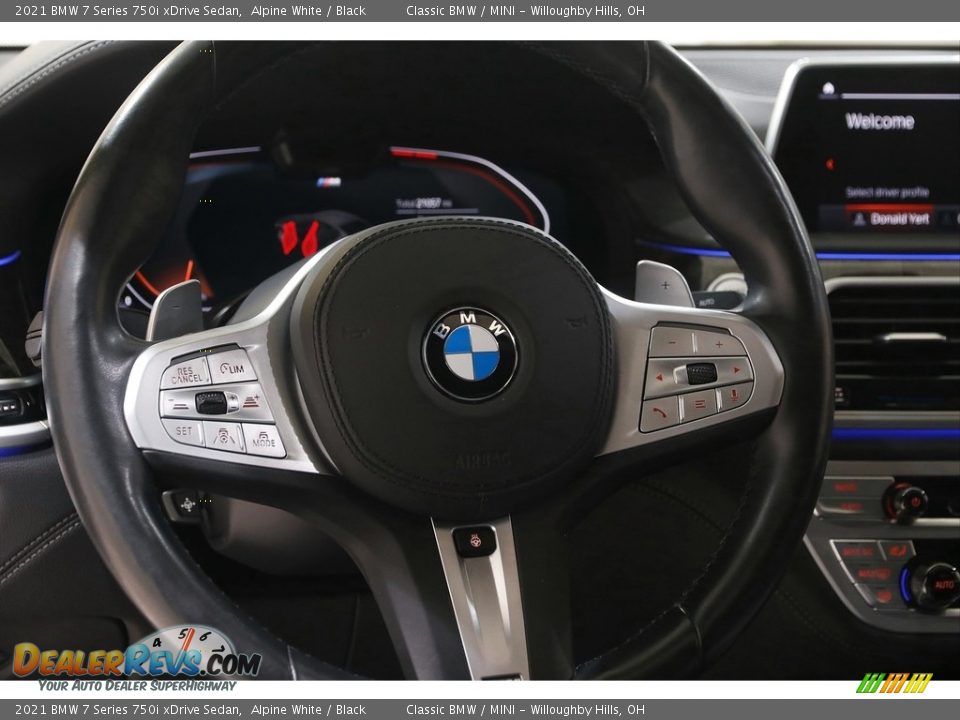 2021 BMW 7 Series 750i xDrive Sedan Alpine White / Black Photo #8