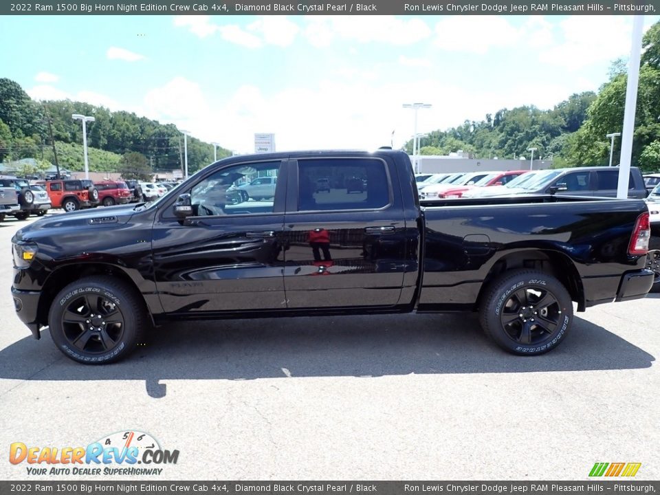 2022 Ram 1500 Big Horn Night Edition Crew Cab 4x4 Diamond Black Crystal Pearl / Black Photo #2