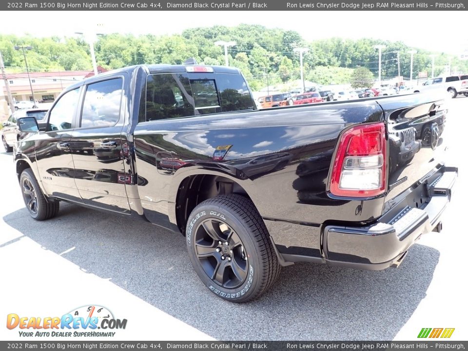 2022 Ram 1500 Big Horn Night Edition Crew Cab 4x4 Diamond Black Crystal Pearl / Black Photo #3