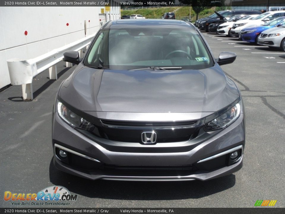 2020 Honda Civic EX-L Sedan Modern Steel Metallic / Gray Photo #5