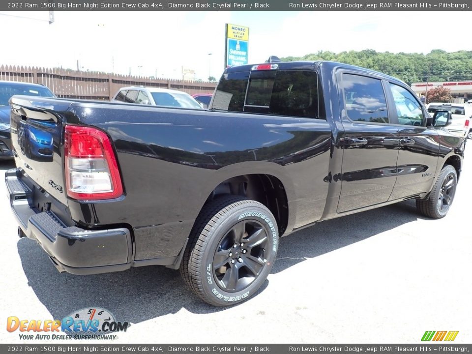 2022 Ram 1500 Big Horn Night Edition Crew Cab 4x4 Diamond Black Crystal Pearl / Black Photo #5