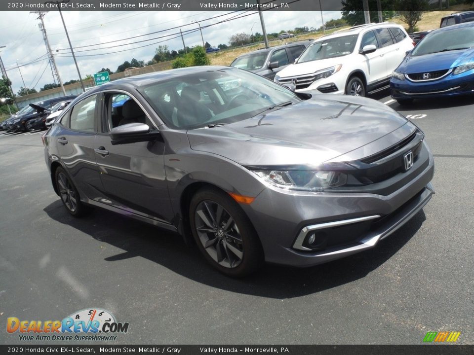 2020 Honda Civic EX-L Sedan Modern Steel Metallic / Gray Photo #6