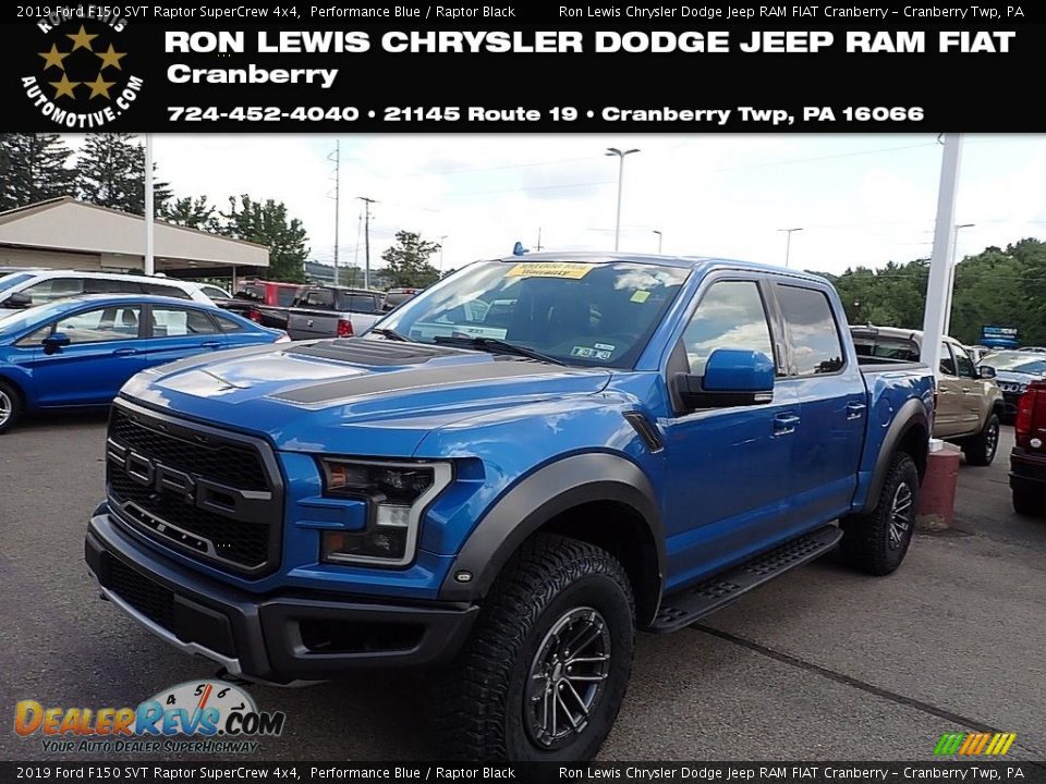 2019 Ford F150 SVT Raptor SuperCrew 4x4 Performance Blue / Raptor Black Photo #1