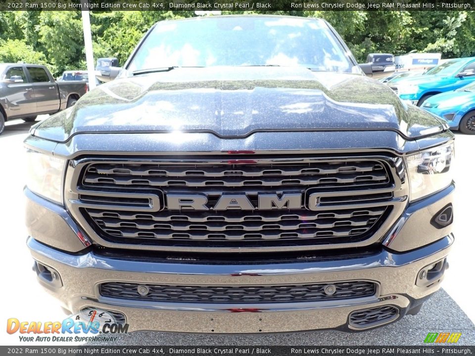 2022 Ram 1500 Big Horn Night Edition Crew Cab 4x4 Diamond Black Crystal Pearl / Black Photo #8
