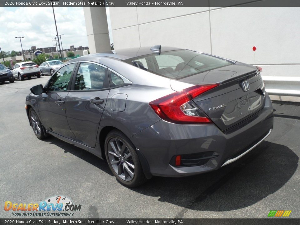 2020 Honda Civic EX-L Sedan Modern Steel Metallic / Gray Photo #9