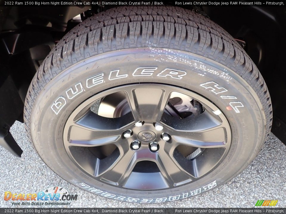 2022 Ram 1500 Big Horn Night Edition Crew Cab 4x4 Diamond Black Crystal Pearl / Black Photo #9