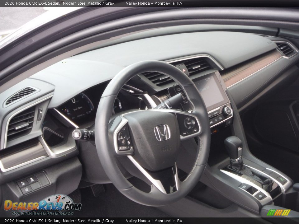 2020 Honda Civic EX-L Sedan Modern Steel Metallic / Gray Photo #11