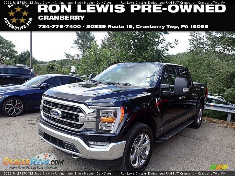 2021 Ford F150 XLT SuperCrew 4x4 Antimatter Blue / Medium Dark Slate Photo #1