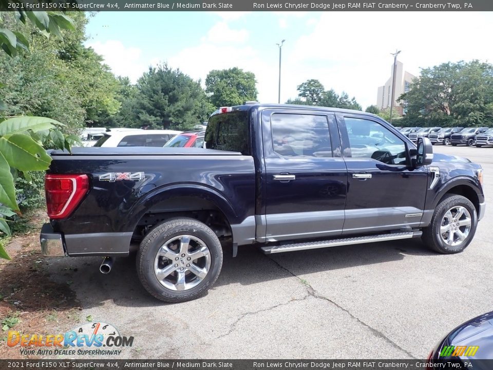 2021 Ford F150 XLT SuperCrew 4x4 Antimatter Blue / Medium Dark Slate Photo #4