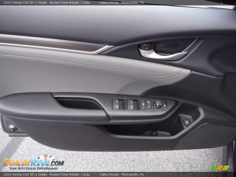 2020 Honda Civic EX-L Sedan Modern Steel Metallic / Gray Photo #15