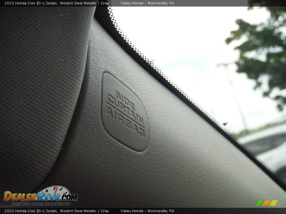 2020 Honda Civic EX-L Sedan Modern Steel Metallic / Gray Photo #28