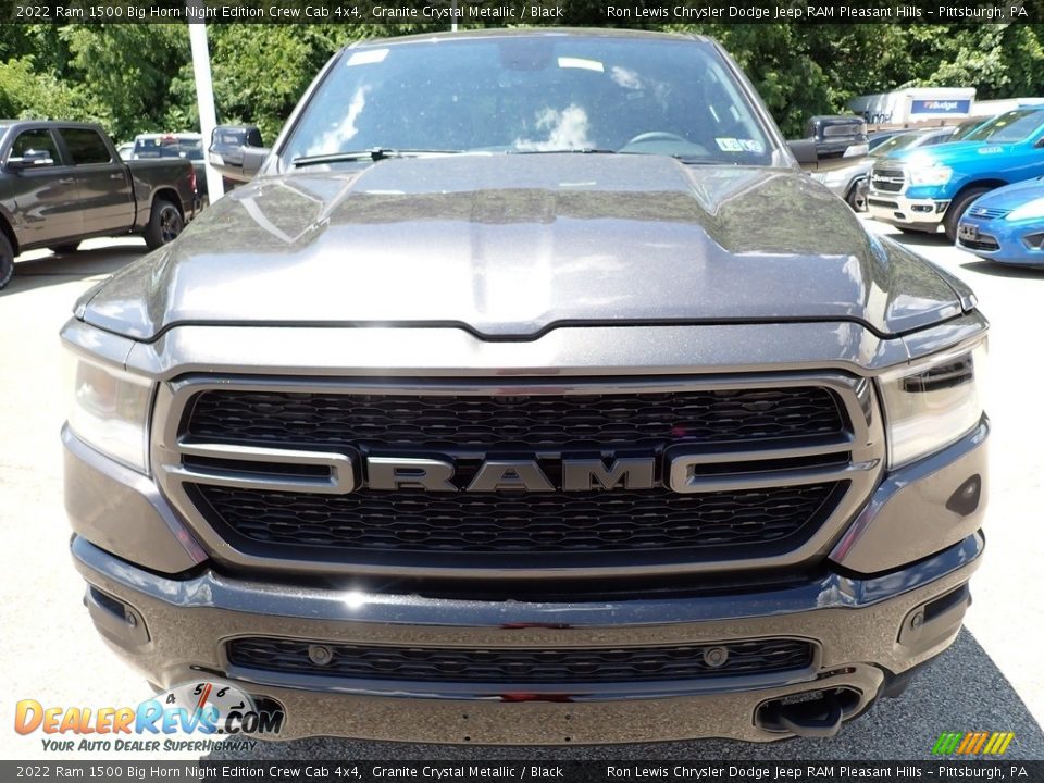 2022 Ram 1500 Big Horn Night Edition Crew Cab 4x4 Granite Crystal Metallic / Black Photo #9