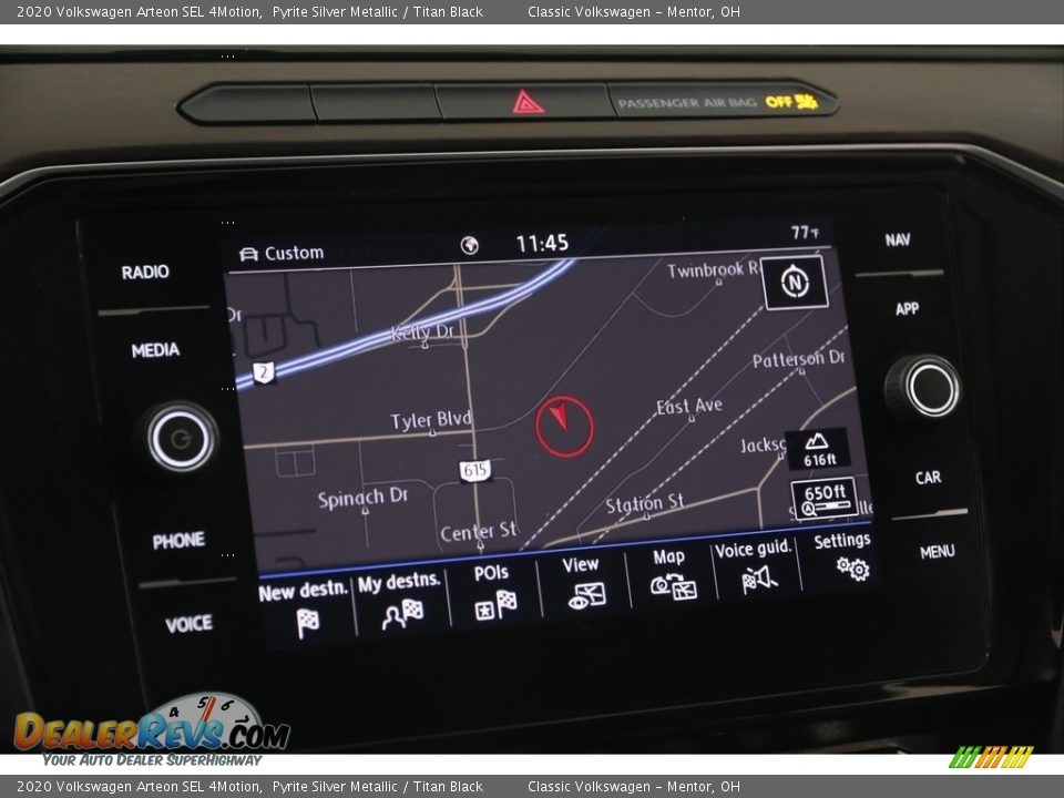 2020 Volkswagen Arteon SEL 4Motion Pyrite Silver Metallic / Titan Black Photo #10