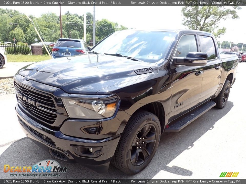 2021 Ram 1500 Big Horn Crew Cab 4x4 Diamond Black Crystal Pearl / Black Photo #4