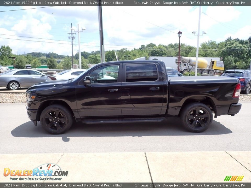 2021 Ram 1500 Big Horn Crew Cab 4x4 Diamond Black Crystal Pearl / Black Photo #5