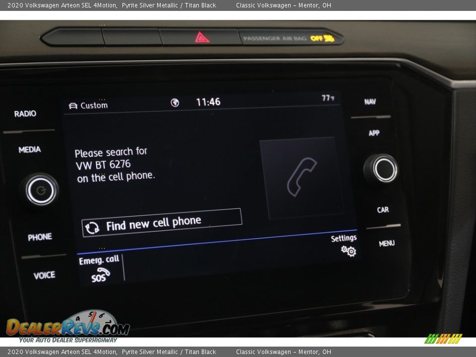 2020 Volkswagen Arteon SEL 4Motion Pyrite Silver Metallic / Titan Black Photo #12