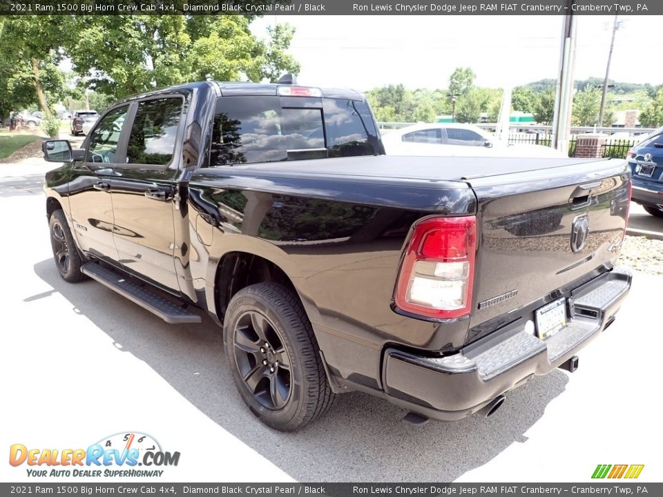 2021 Ram 1500 Big Horn Crew Cab 4x4 Diamond Black Crystal Pearl / Black Photo #6