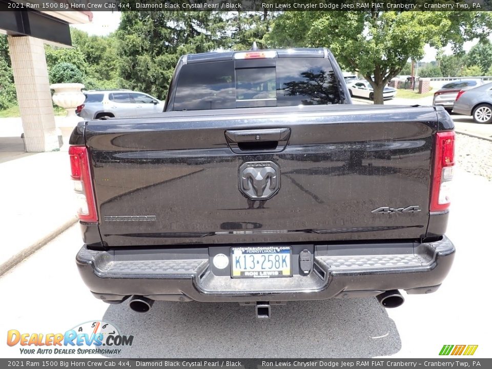 2021 Ram 1500 Big Horn Crew Cab 4x4 Diamond Black Crystal Pearl / Black Photo #7