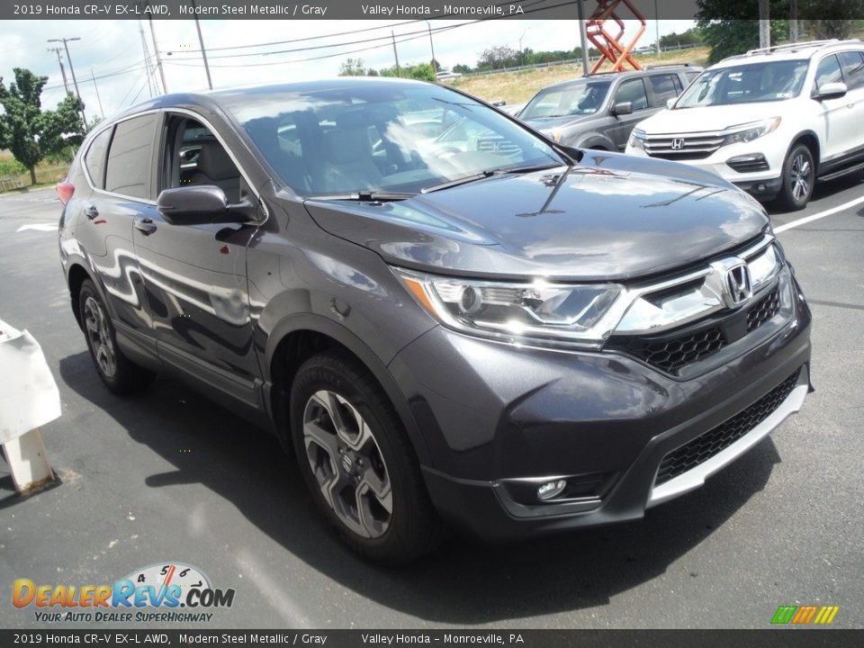 2019 Honda CR-V EX-L AWD Modern Steel Metallic / Gray Photo #6