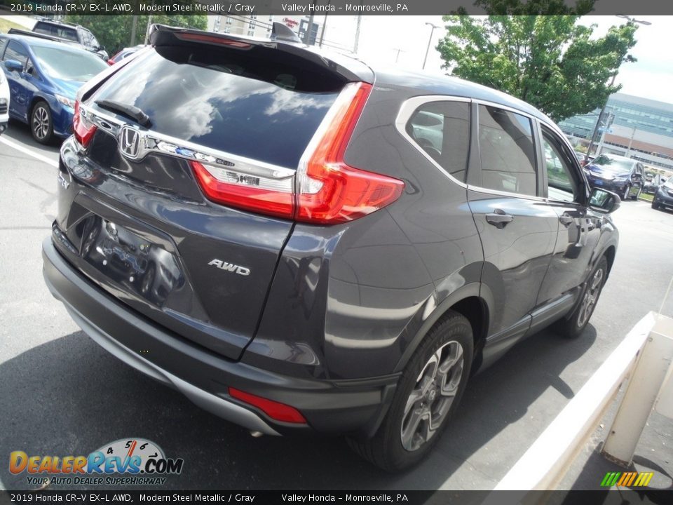 2019 Honda CR-V EX-L AWD Modern Steel Metallic / Gray Photo #7