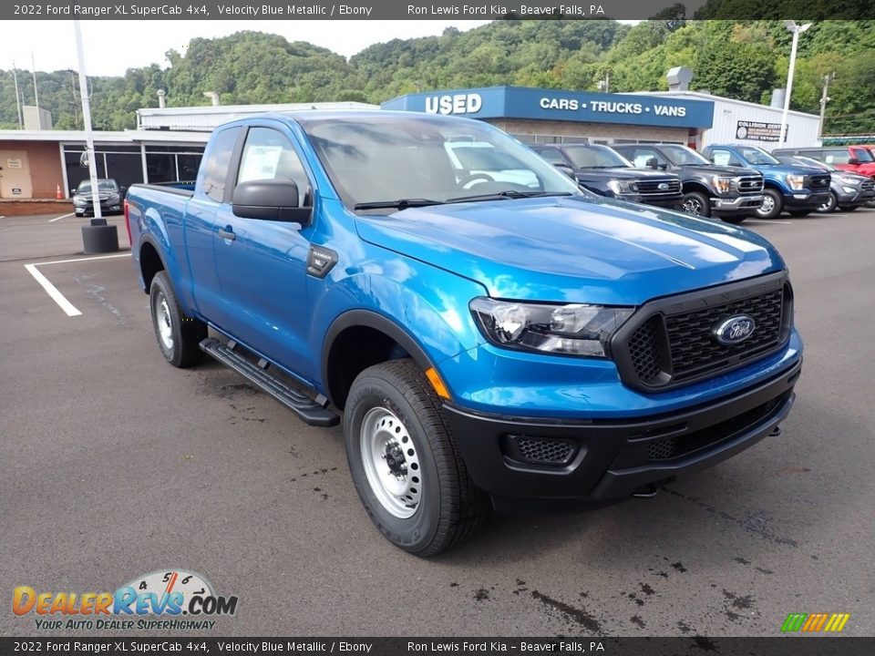 2022 Ford Ranger XL SuperCab 4x4 Velocity Blue Metallic / Ebony Photo #2
