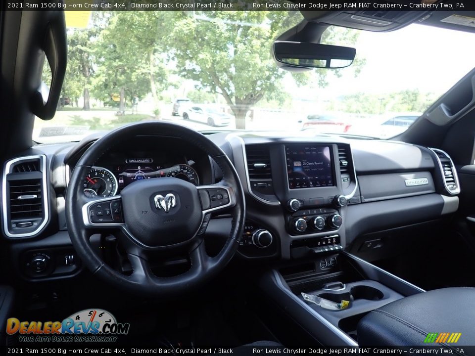 2021 Ram 1500 Big Horn Crew Cab 4x4 Diamond Black Crystal Pearl / Black Photo #13