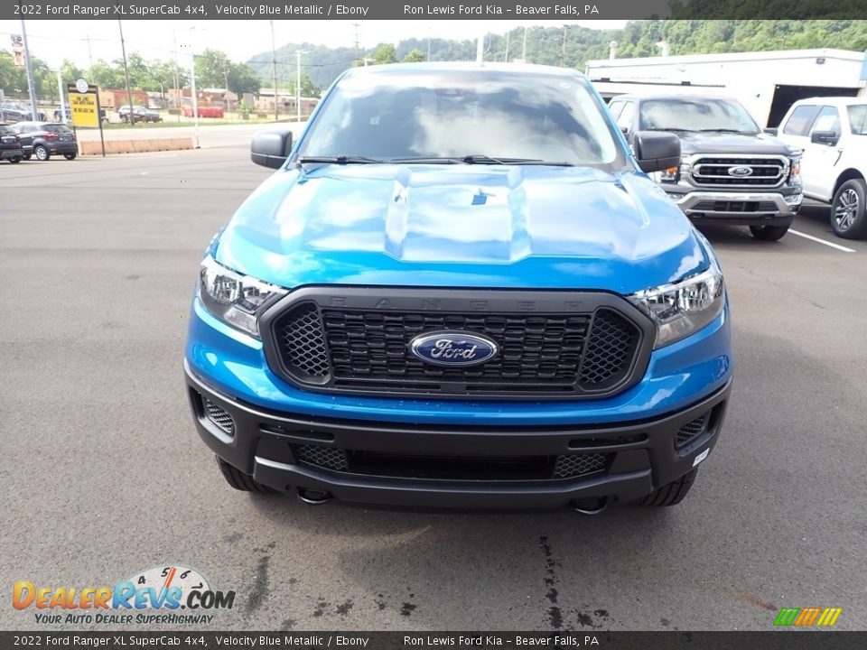 2022 Ford Ranger XL SuperCab 4x4 Velocity Blue Metallic / Ebony Photo #3