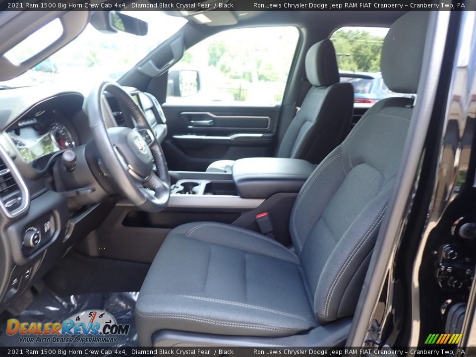 2021 Ram 1500 Big Horn Crew Cab 4x4 Diamond Black Crystal Pearl / Black Photo #14