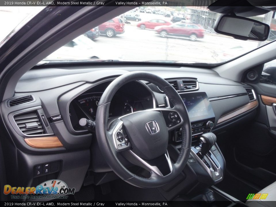 2019 Honda CR-V EX-L AWD Modern Steel Metallic / Gray Photo #12