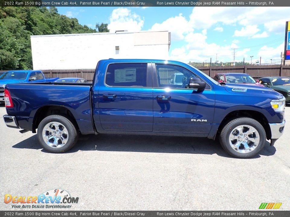 2022 Ram 1500 Big Horn Crew Cab 4x4 Patriot Blue Pearl / Black/Diesel Gray Photo #6