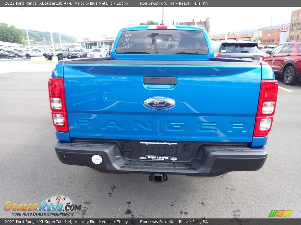 2022 Ford Ranger XL SuperCab 4x4 Velocity Blue Metallic / Ebony Photo #7