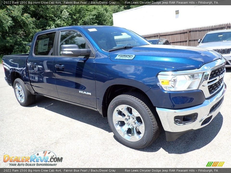 2022 Ram 1500 Big Horn Crew Cab 4x4 Patriot Blue Pearl / Black/Diesel Gray Photo #7