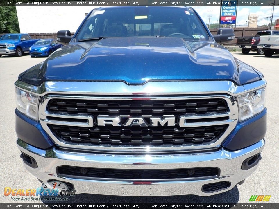 2022 Ram 1500 Big Horn Crew Cab 4x4 Patriot Blue Pearl / Black/Diesel Gray Photo #8