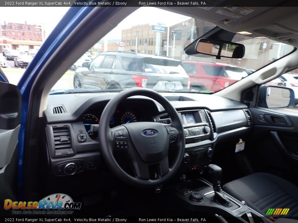 2022 Ford Ranger XL SuperCab 4x4 Velocity Blue Metallic / Ebony Photo #13