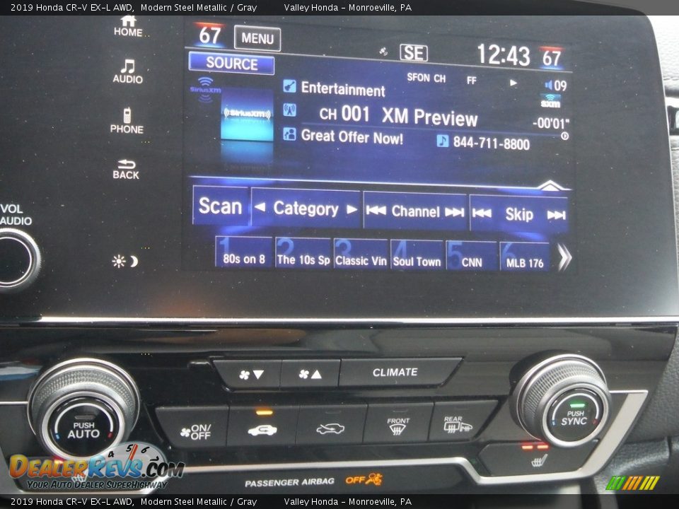 2019 Honda CR-V EX-L AWD Modern Steel Metallic / Gray Photo #21