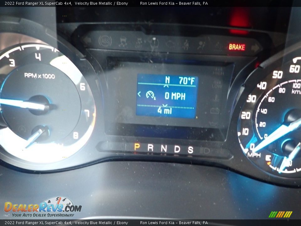 2022 Ford Ranger XL SuperCab 4x4 Velocity Blue Metallic / Ebony Photo #18