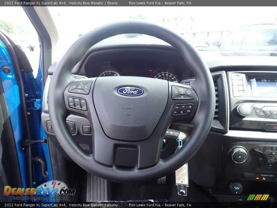 2022 Ford Ranger XL SuperCab 4x4 Velocity Blue Metallic / Ebony Photo #19